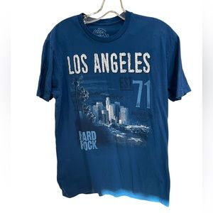 Rock The World Hard Rock Los Angeles California Graphic Short Sleeve Tee Medium